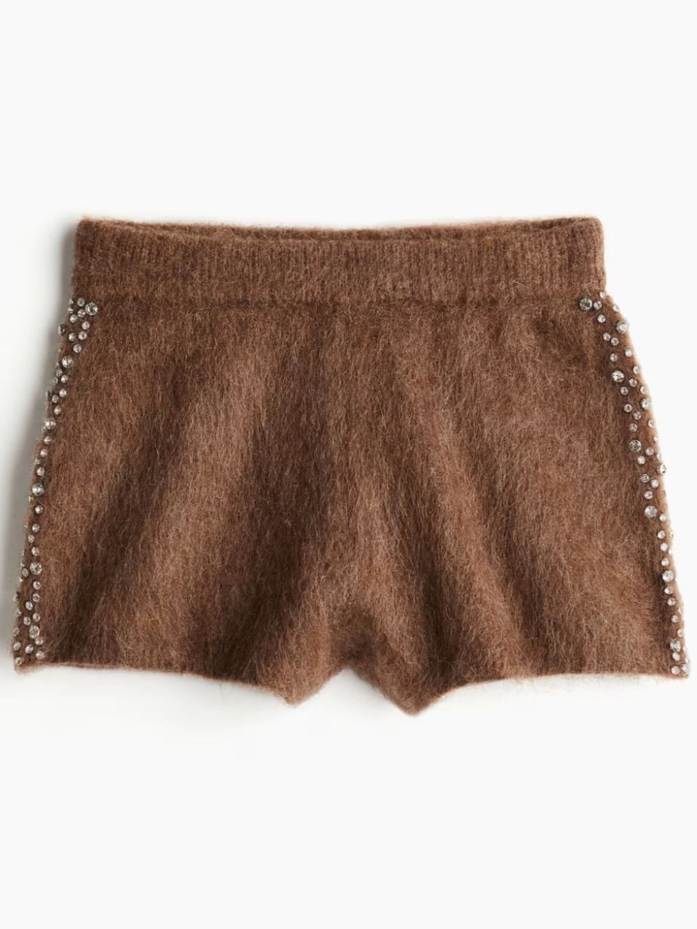 NWOT H&M mohair RHINESTONE-EMBELLISHED MINI SHORTS